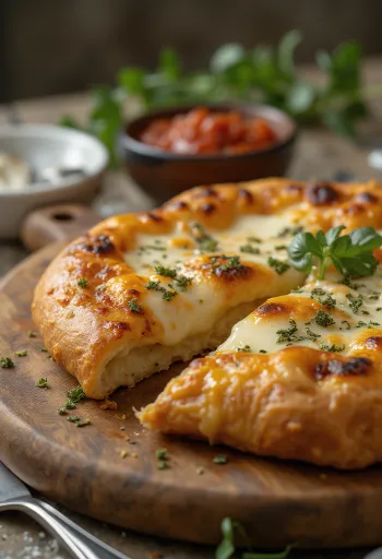 Calzone s mozzarellom pečen do zlatno-smeđe boje