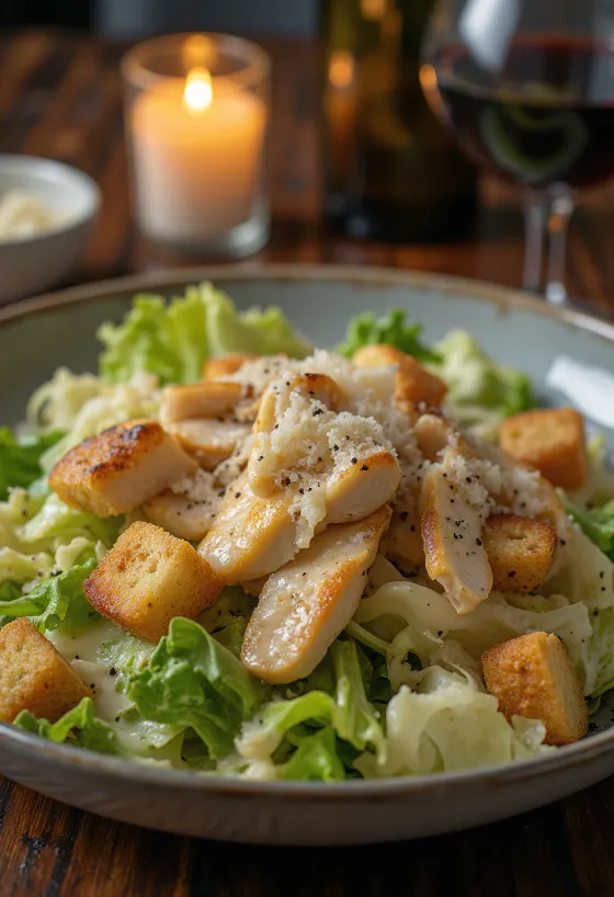 Klasična Cezar salata s hrskavim krutonima i parmezanom