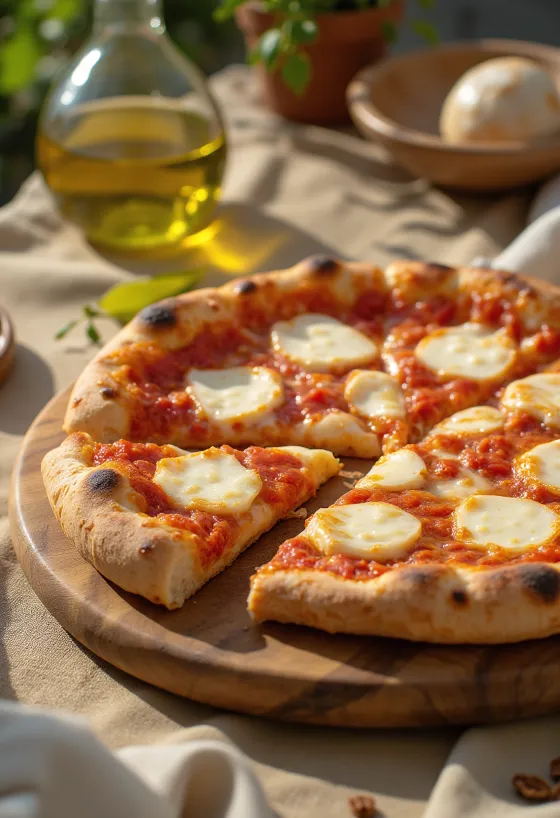 Pizza Margherita s punjenim rubom