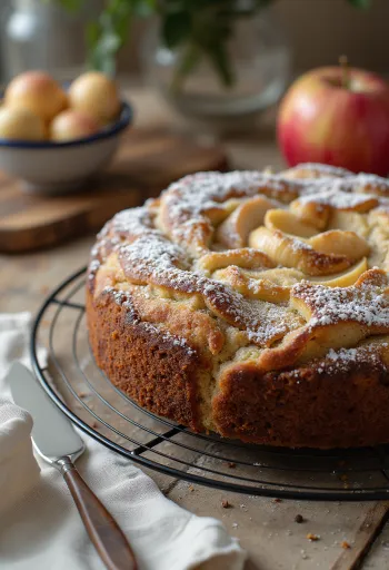 Torta od maka i jabuka poslužena