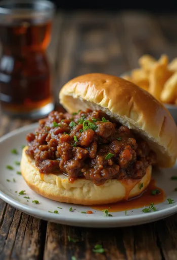 Sloppy Joe sendvič s Worcestershire umakom, s bogatim punjenjem od mljevenog mesa