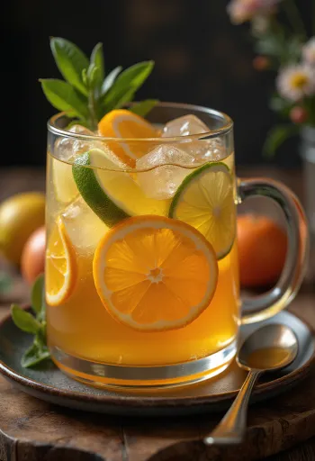 Citrusni cider u čaši