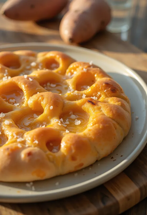 Focaccia od batata poslužena