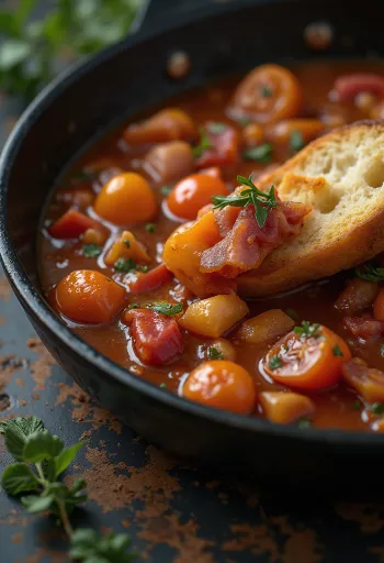 Lećo sa svježom paprikom, rajčicom i dimljenom kobasicom