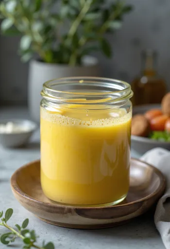 Umak od meda i Dijon senfa poslužen sa salatom