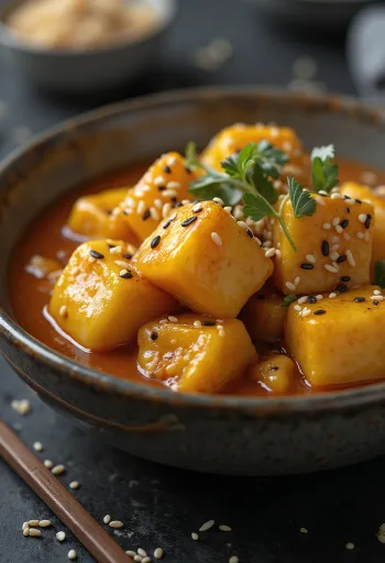 Varivo od patlidžana sa sezamom posluženo