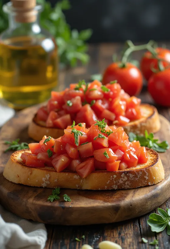 Veganska bruschetta s rajčicom