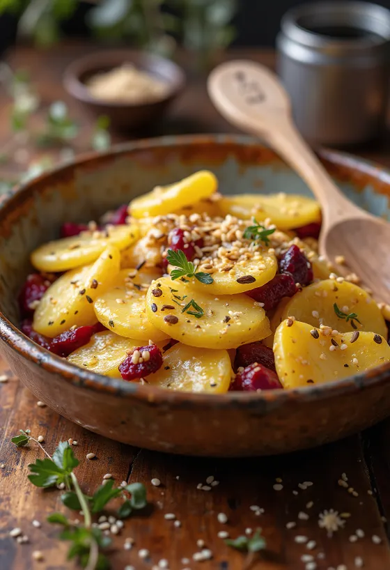 Veganski složenac od krumpira s ciklom