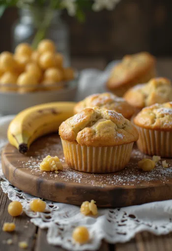 Cupcake od banane poslužen