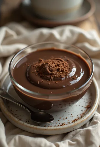 Čokoladni puding poslužen u čaši