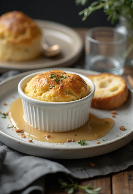 Gâteau de foie poslužen s tostom i salatom