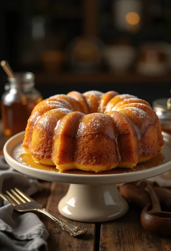 Kuglof s medom poslužen