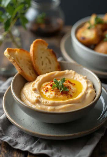 Namaz od patlidžana s pečenom paprikom poslužen