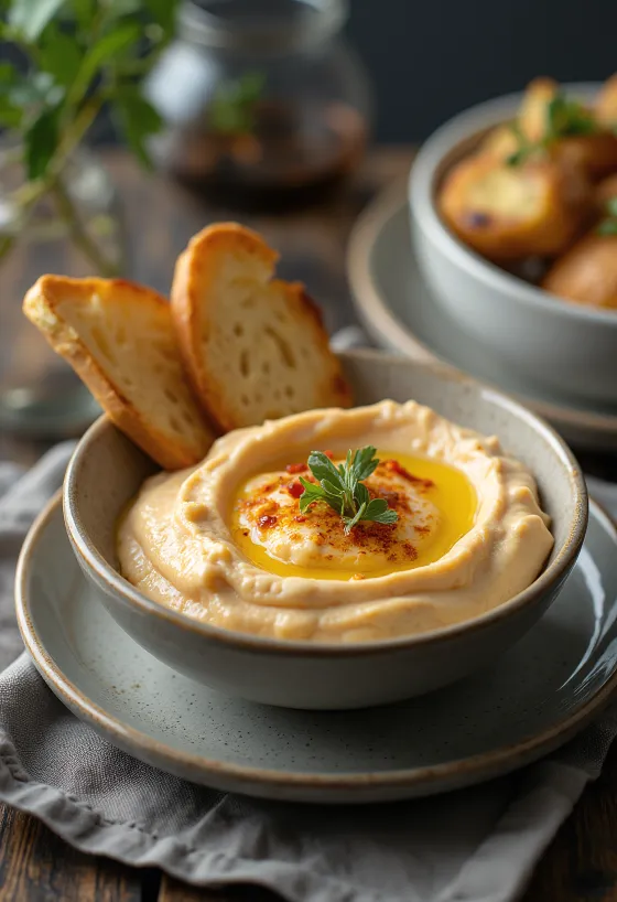 Namaz od patlidžana s pečenom paprikom poslužen