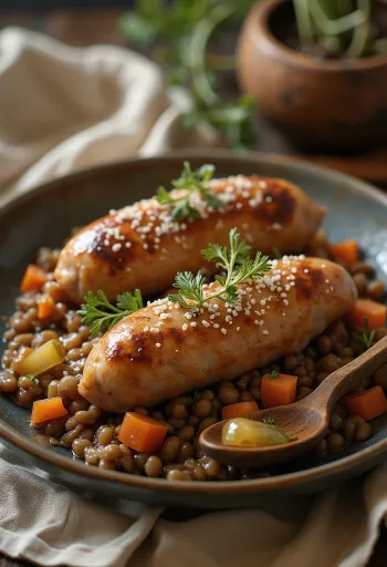 Pečena kobasica s lećom