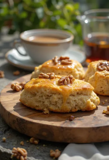 Poslužen scone s orasima i medom
