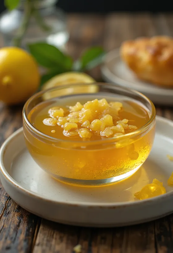 Zlatna, sjajna glazura u zdjelici.