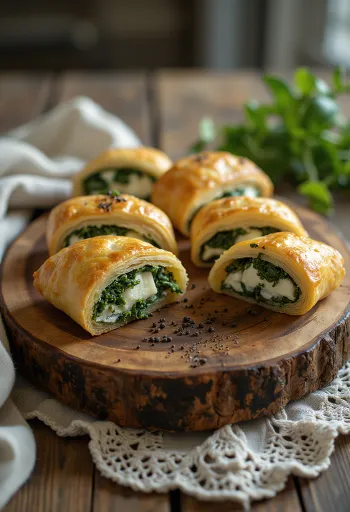 Štrudla sa špinatom i feta sirom svježe pečena