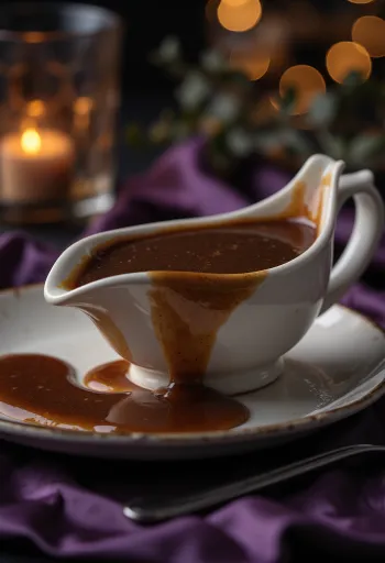 Umak od tamnog piva poslužen s pečenim mesom