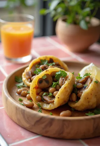 Acarajé s gljivama u zlatnosmeđe pečenom tijestu