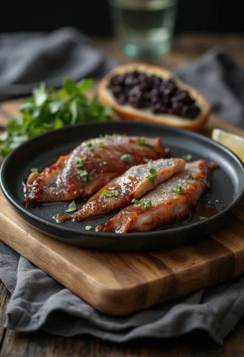 BBQ dimljena haringa servirana