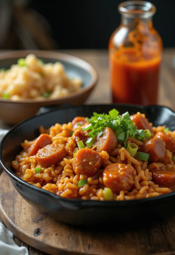 Jambalaya s govedinom, paprikom i rižom