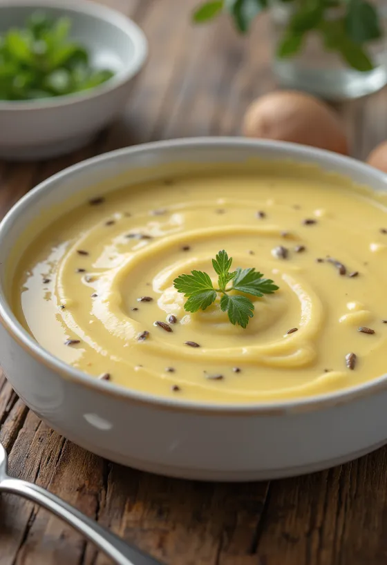 Umak od senfa poslužen s mesnim jelima