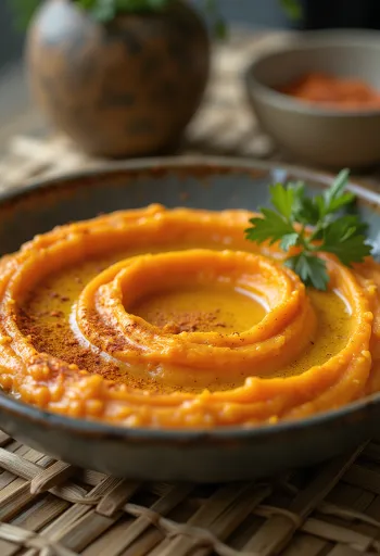 Pikantni humus od mrkve poslužen