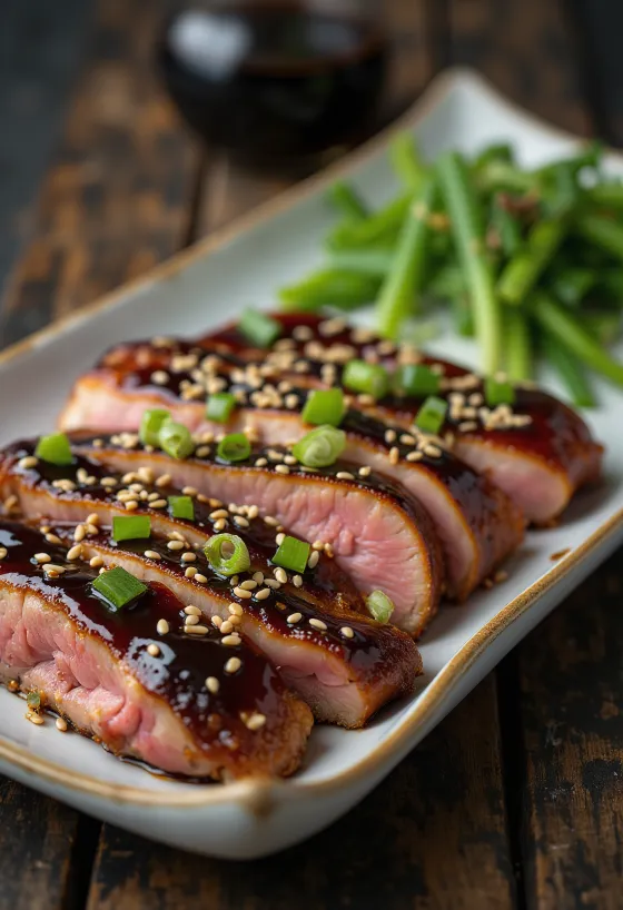 Teriyaki patka, pačja prsa u japanskom stilu s umakom i sezamom