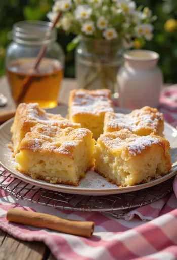 Kolač s medom i cimetom poslužen