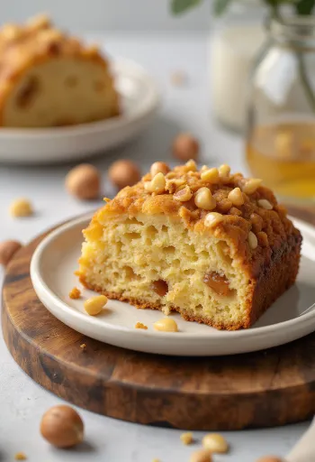 Kocke od meda i lješnjaka servirane na tanjuru