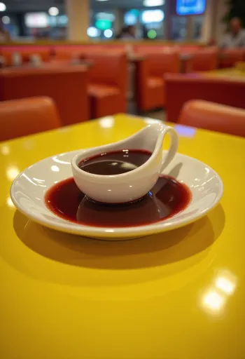 Umak od crnog vina i naranče u zdjelici, ukrašen svježim ružmarinom i koricom naranče