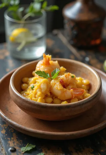 Acarajé s vatapom, hrskavo brazilsko jelo s umakom od kokosa