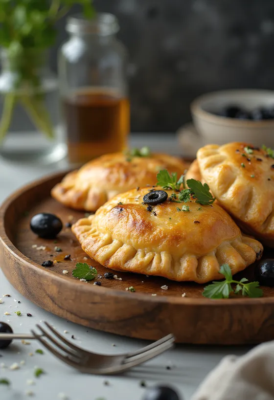 Empanada s crnim maslinama i nadjevom od rajčice