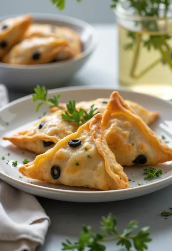 Samosa s crnim maslinama i kozjim sirom u hrskavom tijestu
