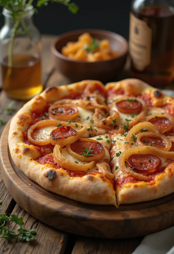 Diavola pizza s lukom i čilijem