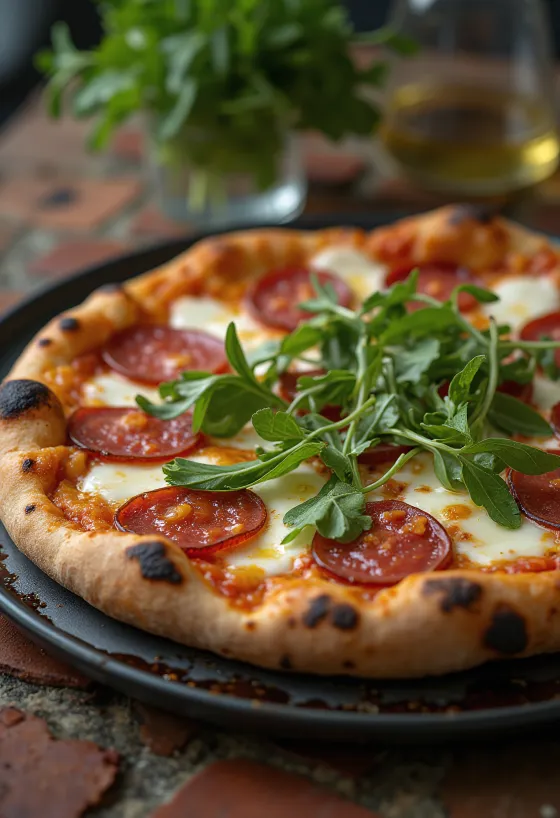 Diavola pizza s rikolom i pikantnom salamom