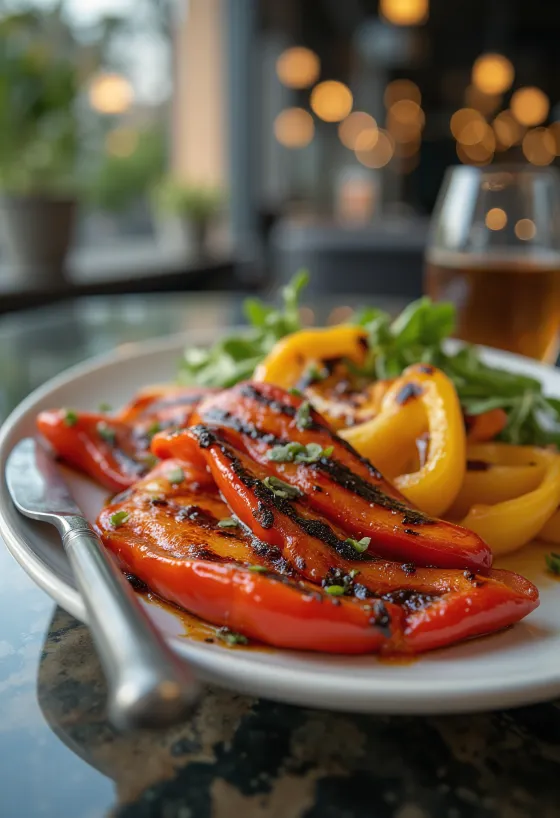 BBQ paprika na žaru poslužen