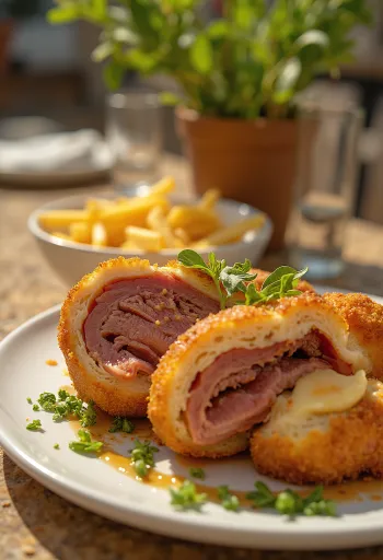 Cachopo španjolsko punjeno meso servirano