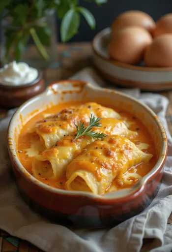 Mesne palačinke punjene sočnim mljevenim mesom, pečene do zlatnosmeđe boje