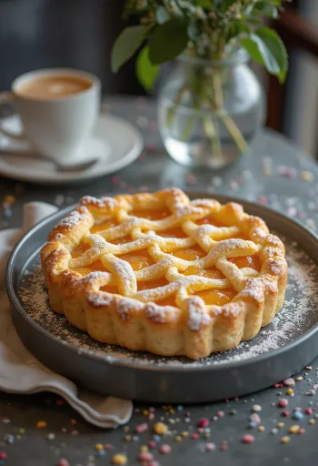 Crostata s klasičnim džemom od marelice, s hrskavim tijestom