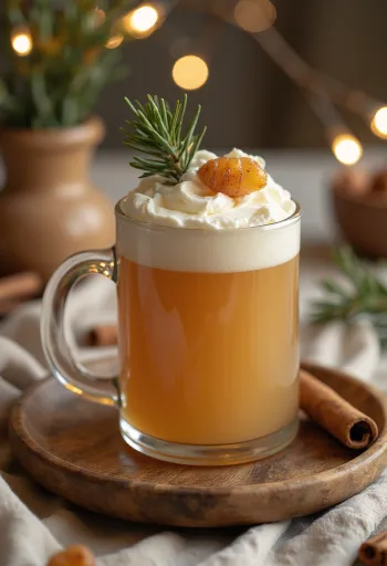 Cider s borovim pupoljcima poslužen u staklenoj čaši