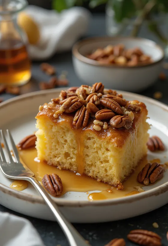 Torta od pekan oraha servirana