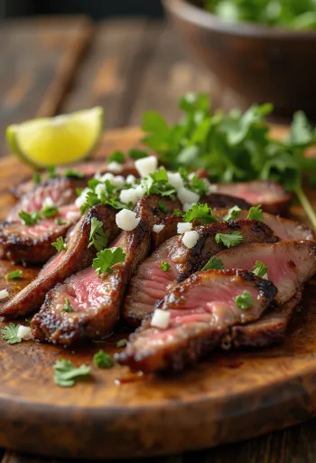 Carne asada servirana s tortiljom i salatom