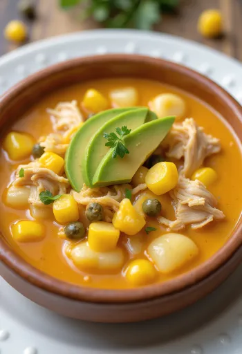 Ajiaco s piletinom poslužen