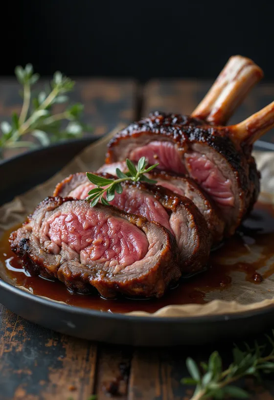 Dimljena BBQ janjeća lopatica poslužena