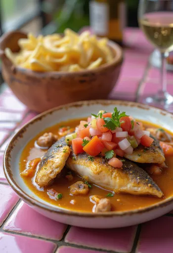 Vatapá de Peixe s vinagretom, poslužen u bogatom umaku od kokosa