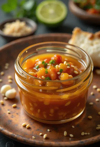 Rijetki umak od sezama i čilija u staklenci