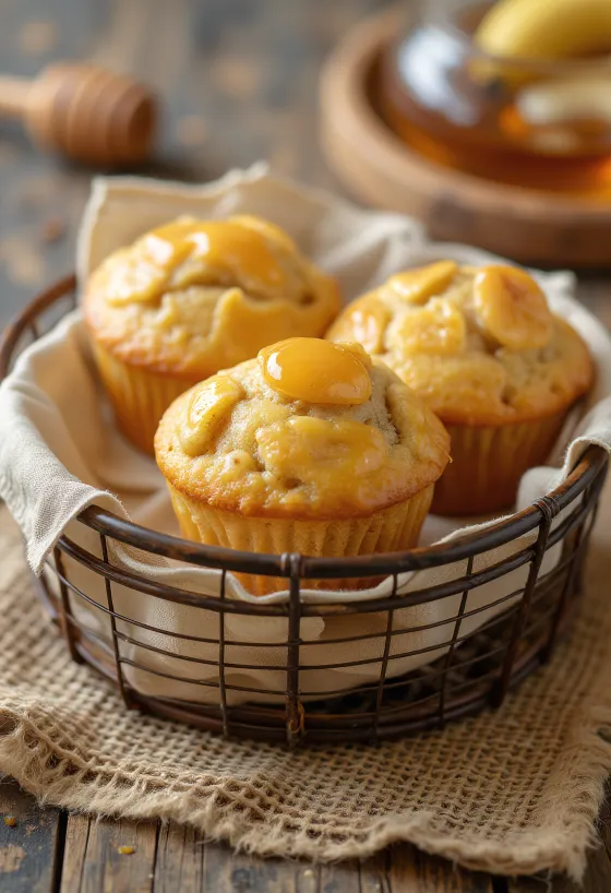 Muffini s bananama i medom posluženi