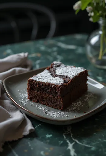 Čokoladne kocke sa zlatno-smeđom čokoladom i šećerom u prahu